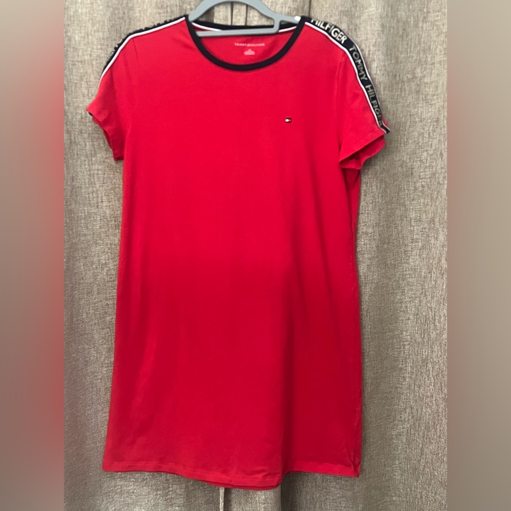 Tommy Hilfiger Red Boxy Polo Dress